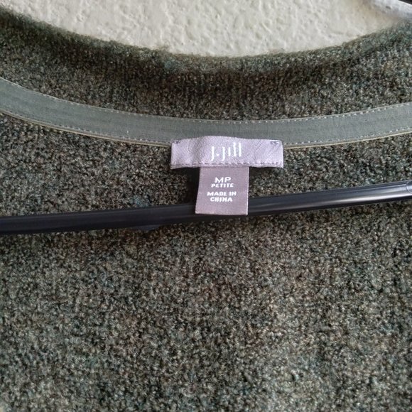 J.Jill Green Empire Waist Babydoll Merino Wool Blend Sweater - Picture 3 of 4